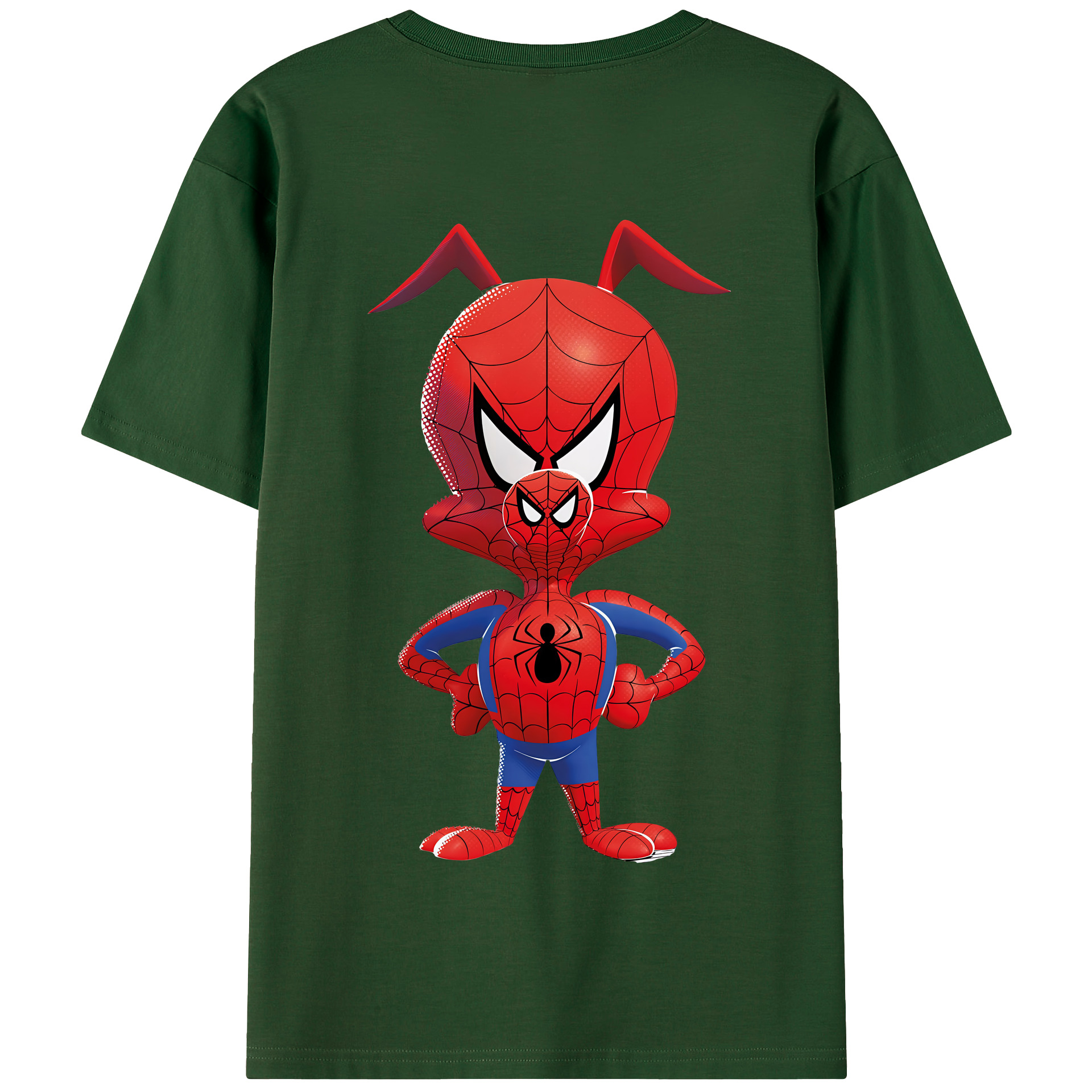 （画像用） Spider Man スパイダーマン 綿100％半袖Tシャツ（背面プリント）